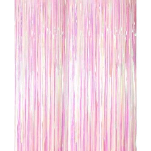 Wholesale party backdrop Colorful transparent curtain tassels Wedding room decoration Foil Curtains 1M wide and 2M long