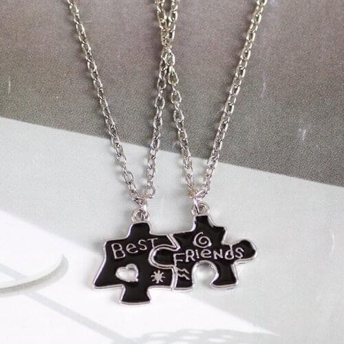 2 Piece Set Of Sisters Pendant Letter Necklace Fashion Jewelry For Best Friend Friendship Necklace Accessories