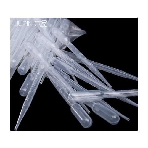 100pcs Disposable plastic dropper/plastic Pipette 1, 2, 3, 5, 10 ml scale pasteurized dropper thickened plastic suction pipe