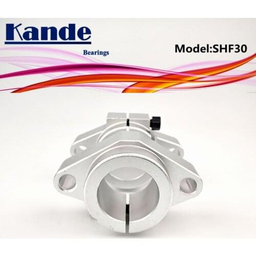 Kande Bearings 2pcs SHF30 30mm bearing shaft support rod round shaft support DIY XYZ Table CNC 3D Printers SHF SHF30