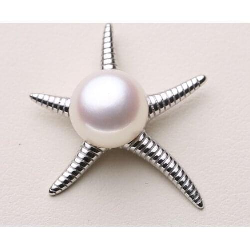 Star Fish Pearl Pendant Mountings, Pendant Findings, Pendant Settings Jewelry Parts Fittings Jewellery Accessories, 10pcs/lot