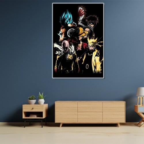 Classic Anime Character Naruto Luffy Poster Canvas Painting Decorative Painting Mural Living Room Bedroom Home Wall Decor