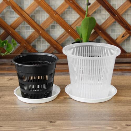 15cm Plastic Garden Flower Pot Plant Succulent Grow Nursery Pots Veg Planter Home Tools Tray Flowerpot for Bonsai Herb