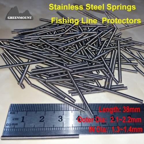 25pcs 1.4mmX38MM Stainless Steel Springs Fishing Line Loop Protectors