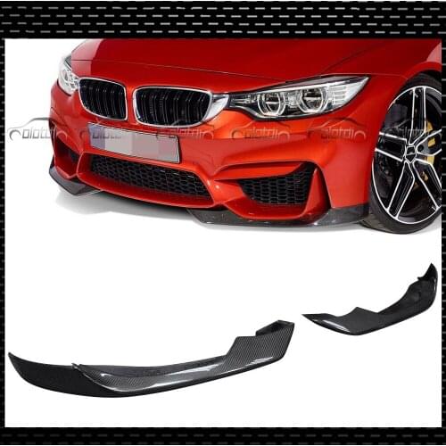 M4 Splitters Real Carbon Fiber Front Bumper Splitters Winglets Canard For BMW F80 M3 F82 F83 M4 2015UP