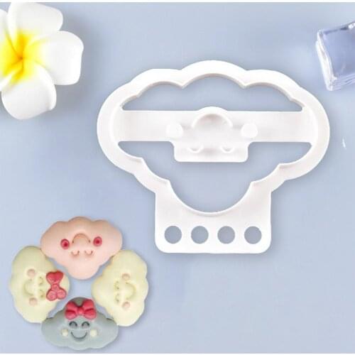Fondant Cutters 3D Cloud Shape Non Stick Plastic Food Grade Cake Decor Pastry Cutters for Baking Cake Mold Decorating Tools
