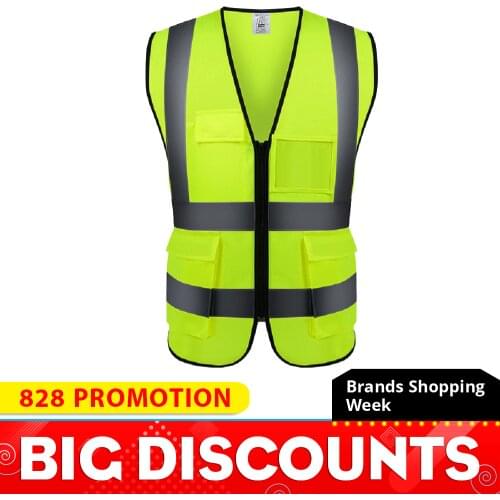 Reflective Vest Motorcycle Jacket Safety High Visibility Chaleco Reflectante Moto Riding Chaleco Motorsiklet Yelek Plus Size