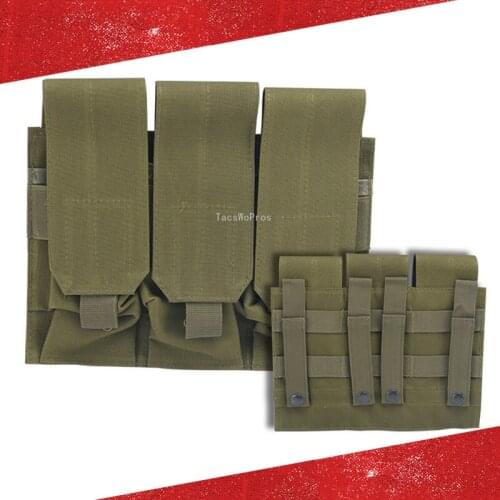Tactical Rifle Triple Pouches Army Shooting Hunting Shotgun Waistt Pouches Durable Military Airsoft Nylon Magazine Pouch