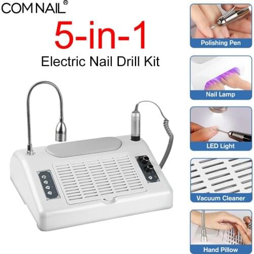 5 IN 1 Multifunctional Manicure Machine UV Lamp For Nail Dryer Nail Vacuum With Filter Nail Drill desk lamp Nail Art Equipment