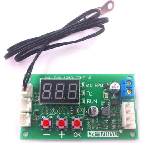 DC 11-55v 5A 2 3 4 wire PWM Motor Fan Blower Speed Controller governor temperature control Support EC EBM Fan