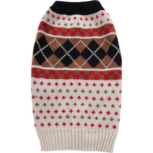 Dog Cat Knit Sweater Kitten Puppy Classic Plaid Sweatshirt Knitwear Pet Autumn Winter Coat Sweater Jumper Clothes Apparel xxl