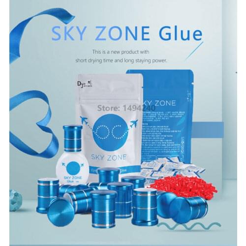 10 bottles Sky Zone Glue Eyelash Extensions Glue 1-2s dry time Fastest Strongest Lash Glue 5ml Most Powerful keep 6-7weeks