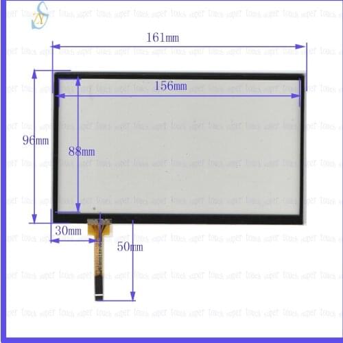 ZhiYuSun 161mm*96mm KDT-4843 7inch 4-wire resistive touch panel for Car DVD, 161*96 GPS Navigator screen glass