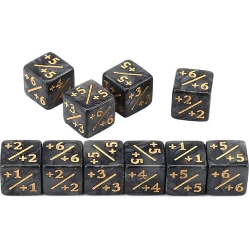 10x Dice Counters 5 Positive +1/+1 & 5 Negative -1/-1 For Magic The Gathering Table Game Funny Dices High Quality