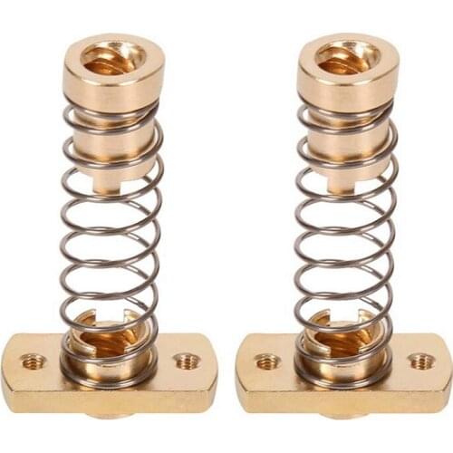 2 Sets CR10 Z Axis T8 Anti Backlash Spring Loaded Nut Elimination Space Brass Nuts for Upgrade Ender 3S Ender 3 Pro