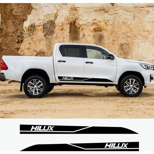 2Pcs Car Door Side Stickers For Toyota Hilux Revo Vigo Auto Vinyl Film DIY Decal Sport Styling Automobile Car Tuning Accessories