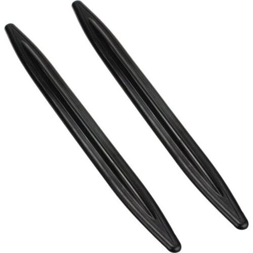 2pcs Black Car Body Head Sticker Bumper Guard Strips PVC Resin Exterior Protection Styling Accessories