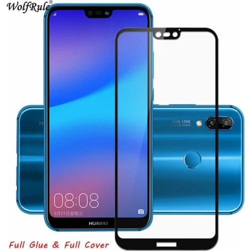 2pcs LCD Screen Protector Film Huawei P20 Lite Full Glue Tempered Glass Nova 3E Full Cover Tempered Glass For Huawei P20 Lite