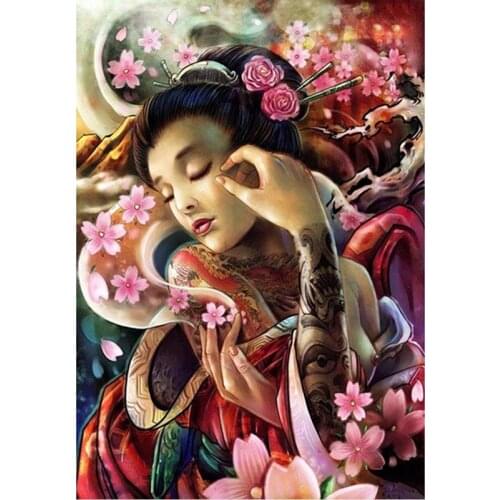 5D DIY Diamond Painting Full Square/Round Drill "Woman Flower" 3D Rhinestone Embroidery Cross Stitch Gift Home Decor Gift