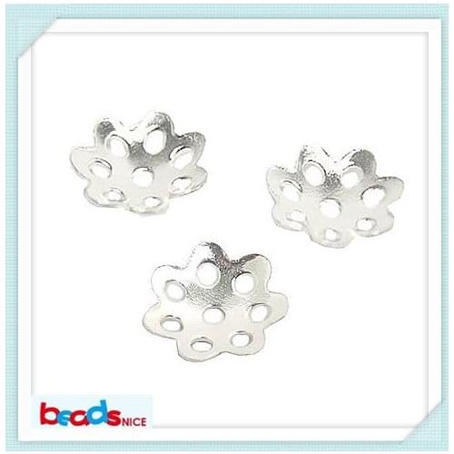 Beadsnice ID25719 flower shape 925 silver bead caps for diy jewelry wholesale