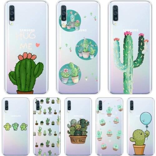 Back Cover For Samsung Galaxy A10 A20 A30 A40 Cactus Floral Silicone Soft Case For Samsung Galaxy A50 A60 A70 A80 Phone Case