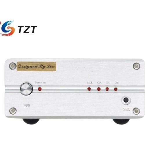 TZT L1852DAC Audio DAC Hifi USB DAC Audiophile Decoder 24Bit 192K AD1852 Chip With Silver or Black Front Panel