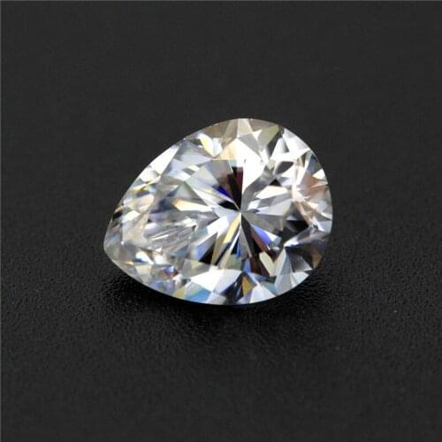 DVVS white Color Pear Cut moissanites diamond 1ct-6ct 1pcs moissanites for making rings