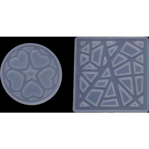 1pcs Crystal Epoxy Mold Printing Mold Love Irregular Imitation Paper-Cut Window Grille Silicone Mold DIY Jewelry Decoration