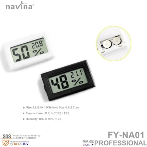 Navina Eyelash Extension Hygrometer FY-NA01,20PCS/lot, Temperature:-50℃ to 70℃(±1℃), Humidity:10% to 90%(±5%)