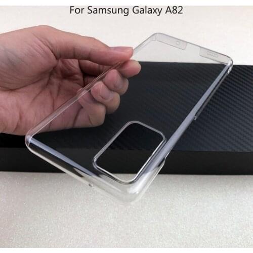 For Samsung Galaxy A82 / Quantum2 Glossy Snap Phone Case Crystal Invisible Hard PC Full Cover Clear Camera Protect Back Shell
