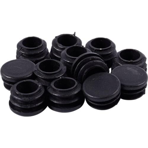Hot 12 Pcs Chair Table Legs 22mm Dia Cap Round Ribbed Tube Tubing Insert