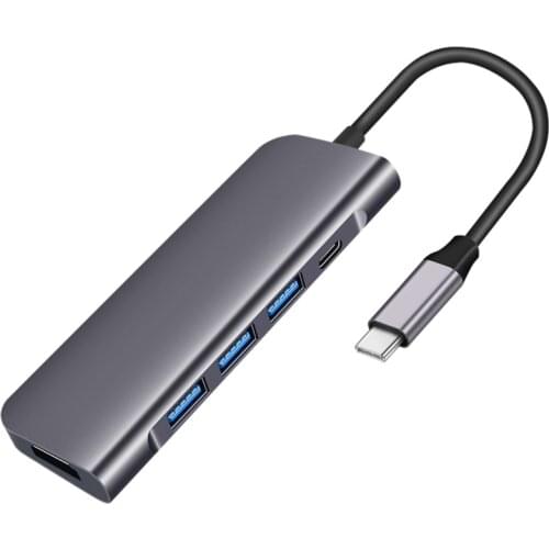 HOT-5In1 Hub Adapter USB-C to HDMI PD Charge USB 3.0 Adapter for Type C Interface Notebook Mobile Phone Tablet
