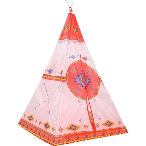 4.9ft Teepee Play Tent Kids Children Indian Playhouse with Carrying Bag Kids Teepee Tent Indoor Outdoor Tent