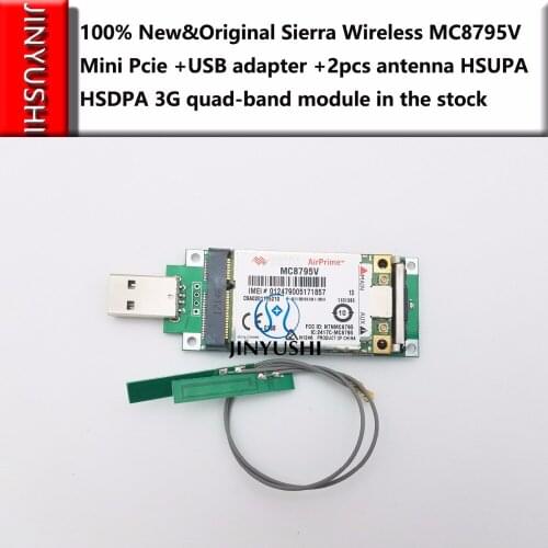 JINYUSHI For Sierra MC8795V Mini Pcie+USB adapter +2pcs antenna HSUPA HSDPA 3G module 100% Original 1PCS in the stock