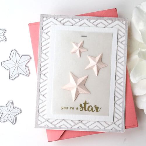 JMCRAFT 2021 New Five-Pointed Star Decoration Metal Cutting Dies DIY Scrapbook Handmade Paper Craft Metal Steel Template Dies