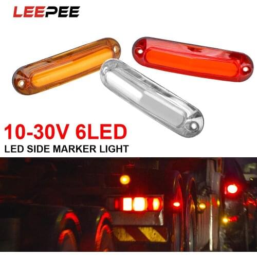 10-30V Led Side Marker Light Rear Side Lamp 6 LED Indicator Lamp Running Light Turn Signal Light For Car Trailer Truck