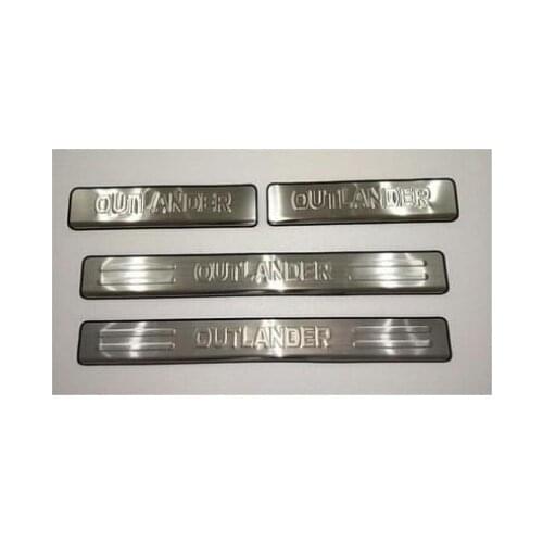 ACCESSORIES FIT FOR 2007 2008 2009 2010 2011 2012 MITSUBISHI OUTLANDER STAINLESS DOOR SILL PLATE TRIM SCUFF PANEL PROTECTOR STEP