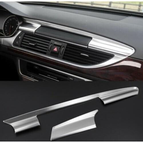 NEW-Car Console Navigation Panel Decorative Cover Trim For- A6 C7 2012-2018 LHD