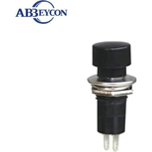 NS148 PBS-16A Momentary Latching ON-OFF 2 PIN Black Button Push Switch 12mm Plastic Button Switch