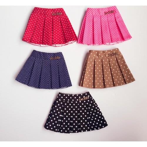BJD Doll Clothes Pleated skirt miniskirt short wave point Red Black Khaki DDM/DDL 1/3 1/4 1/6 Doll Accessories