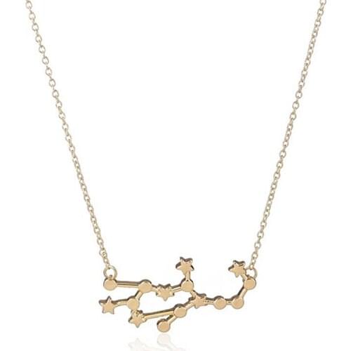 Wholesale 10Pc New Virgo Zodiac Sign Astrology Pendants Necklaces Gold Silver Plated Jewelry Birthday Gift Unisex