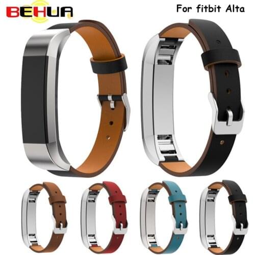 Watchbands Luxury Double Tour Genuine Leather Watch Band Strap Bracelet For Fitbit Alta Tracker Wrist Band Strap High Quality