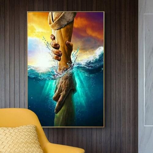 Modern Fashion Wall Art Canvas Painting Abstract Colorful Ice and Fire Hand Pictures for Living Room Bedroom Decoration unframed