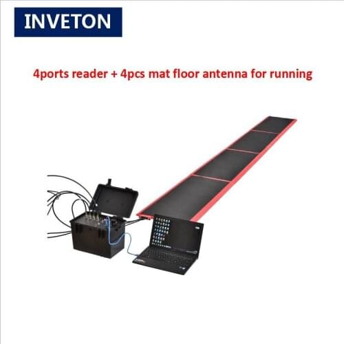 4ports sports rfid race timing system usb Ethernet interface uhf rfid floor mat Antenna with free software rfid shoe wrist tag