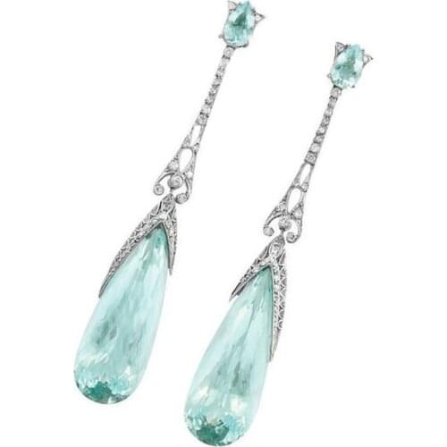 2020 Water Drop WomenS Earrings Vintage Crystal Alloy Hanging Dangle Earrings Female Jewelry Accessories Hot Sale