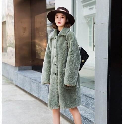 Fur Sheep Shearing Winter Coat Real Wool Jacket for Women Clothes 2020 Manteau Femme A19Y080 YY952