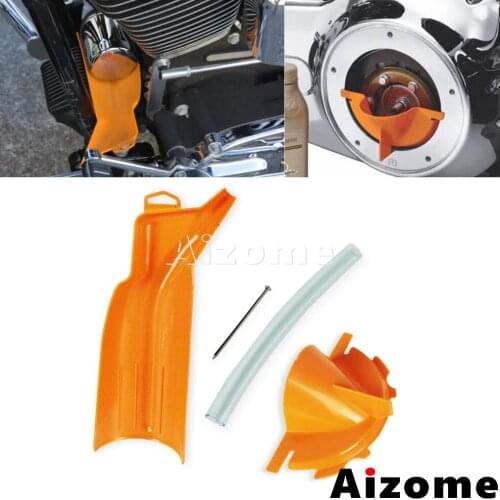 1x Primary Oil Fill Refill Funnel Oil Catcher Drain Oil Change Tool Hose For Harley Dyna Softail Touring Twin Cam Evolution 1340