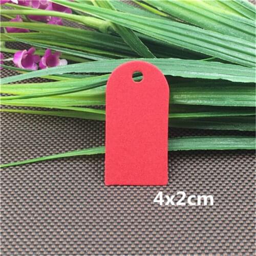 100Pcs/lot 4X2cm Kraft Cardboard Blank Gift Tags For Wedding Party Chocolate Cake Boxes DIY Hanging Price Labels Greet Card Tags