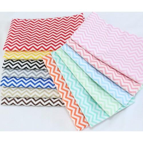 160CM*50CM cotton cloth gray blue yellow aqua ORANGE 0.5 CM SLIM chevron zigzag fabric for DIY cushions quilting decoration