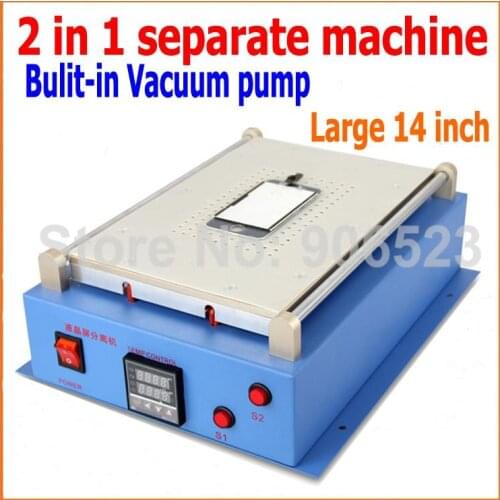 2 in 1 vacuum lcd separator machine hot plate automatic touch screen separator repair for tablet mobile